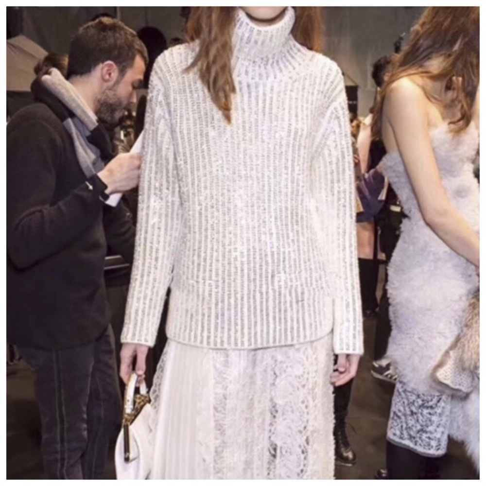 Metallic Sequin Turtleneck Sweater The Kenzie